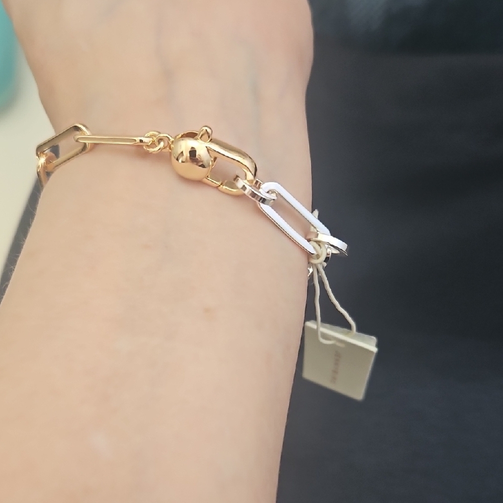 JENNY BIRD Two-Tone Gold and Silver Chain Bracelet - Picture 8 of 9